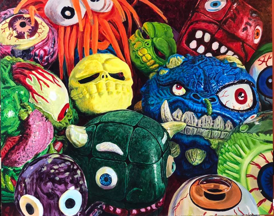 Monsters 16"x20" acrylic on panel Chris Bordenca 3/19
