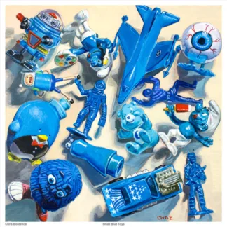 Small Blue Toys - Print