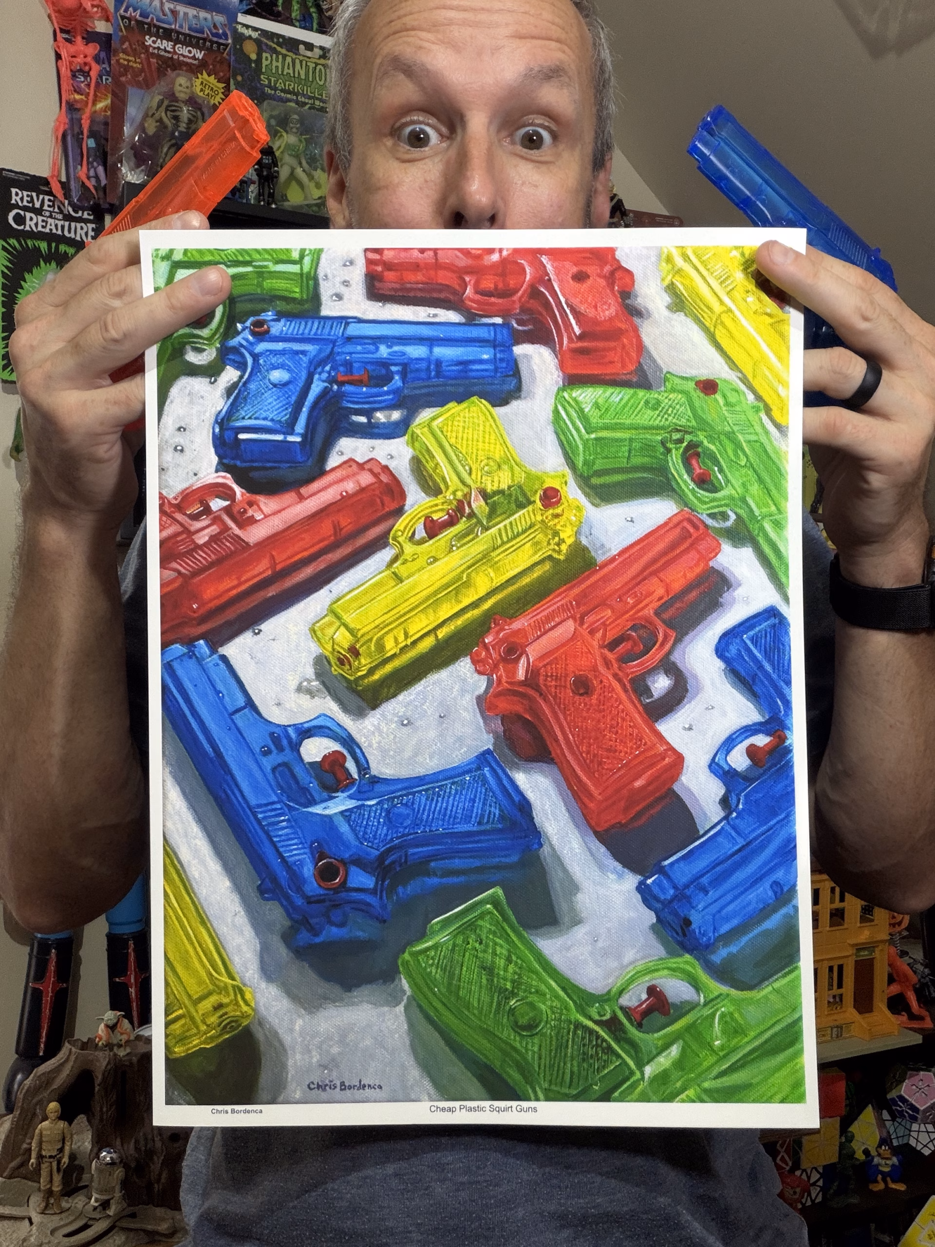 Cheap Plastic Squirt Guns- 12”x16” print - Image 3